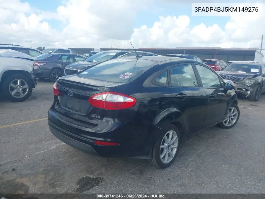 2019 Ford Fiesta Se VIN: 3FADP4BJ5KM149276 Lot: 39741246