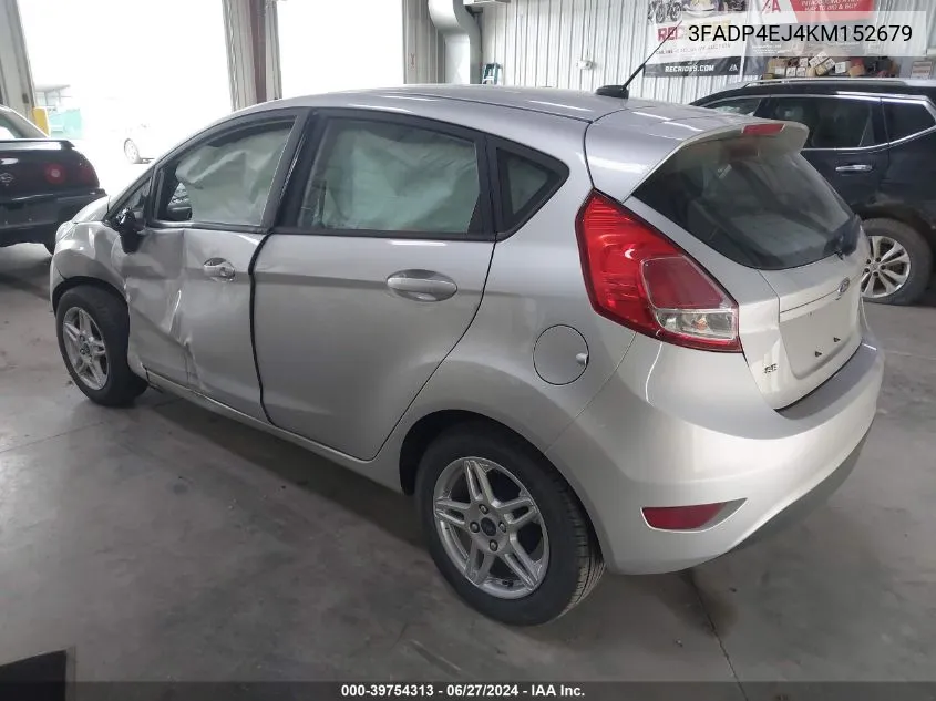 2019 Ford Fiesta Se VIN: 3FADP4EJ4KM152679 Lot: 39754313