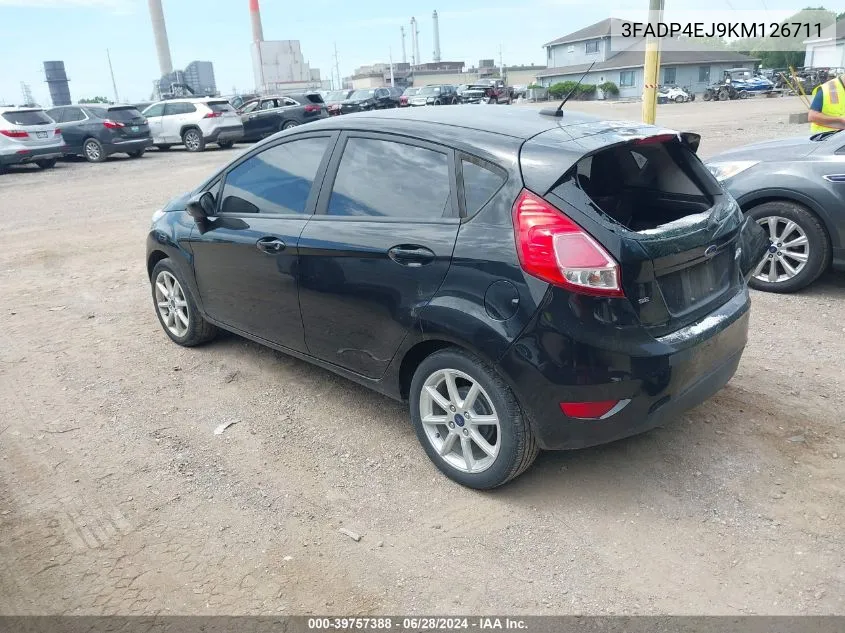 2019 Ford Fiesta Se VIN: 3FADP4EJ9KM126711 Lot: 39757388