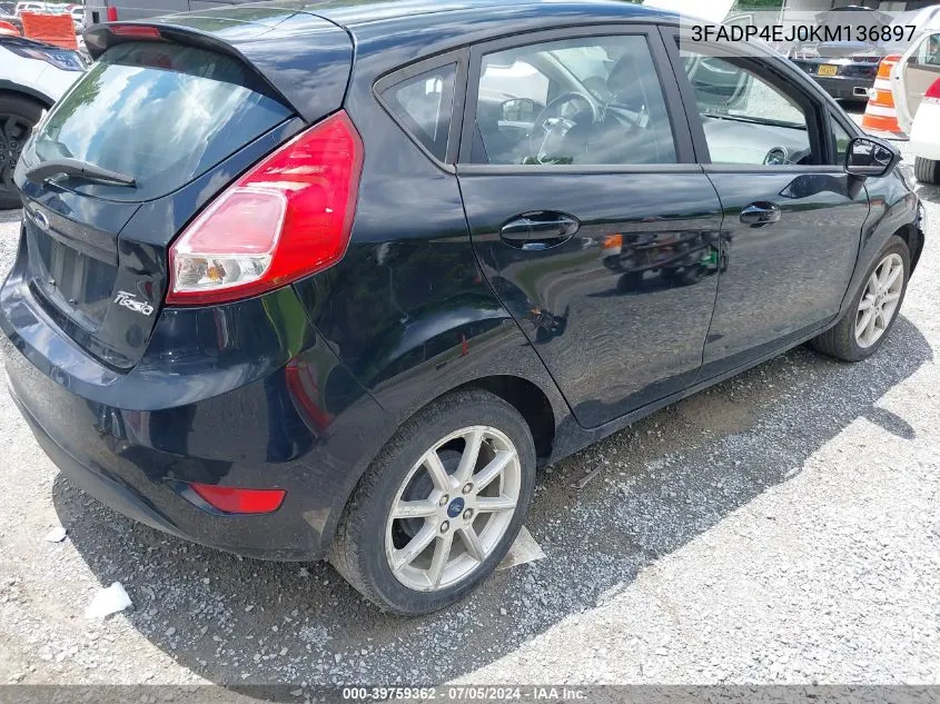 3FADP4EJ0KM136897 2019 Ford Fiesta Se