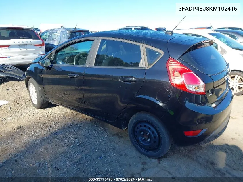 3FADP4EJ8KM102416 2019 Ford Fiesta Se