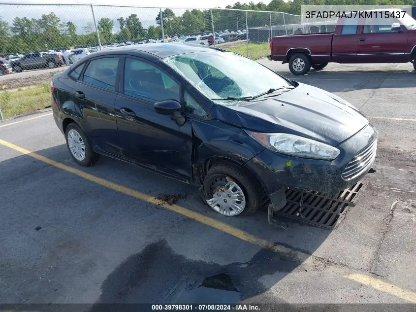 3FADP4AJ7KM115437 2019 Ford Fiesta S