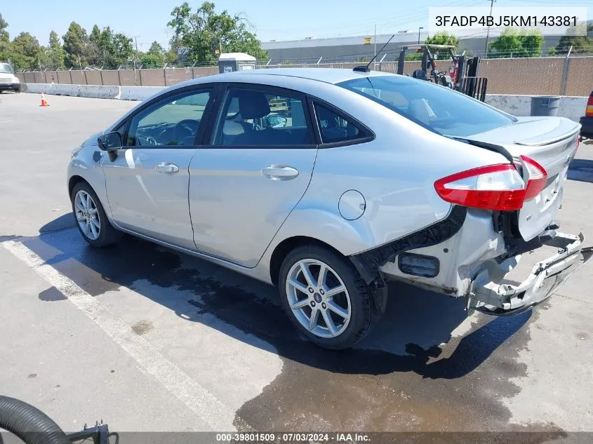 3FADP4BJ5KM143381 2019 Ford Fiesta Se