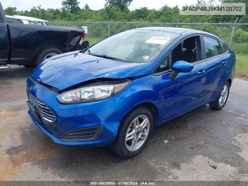 2019 Ford Fiesta Se VIN: 3FADP4BJ5KM120702 Lot: 39820850