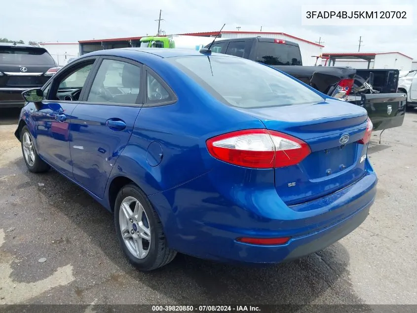 3FADP4BJ5KM120702 2019 Ford Fiesta Se