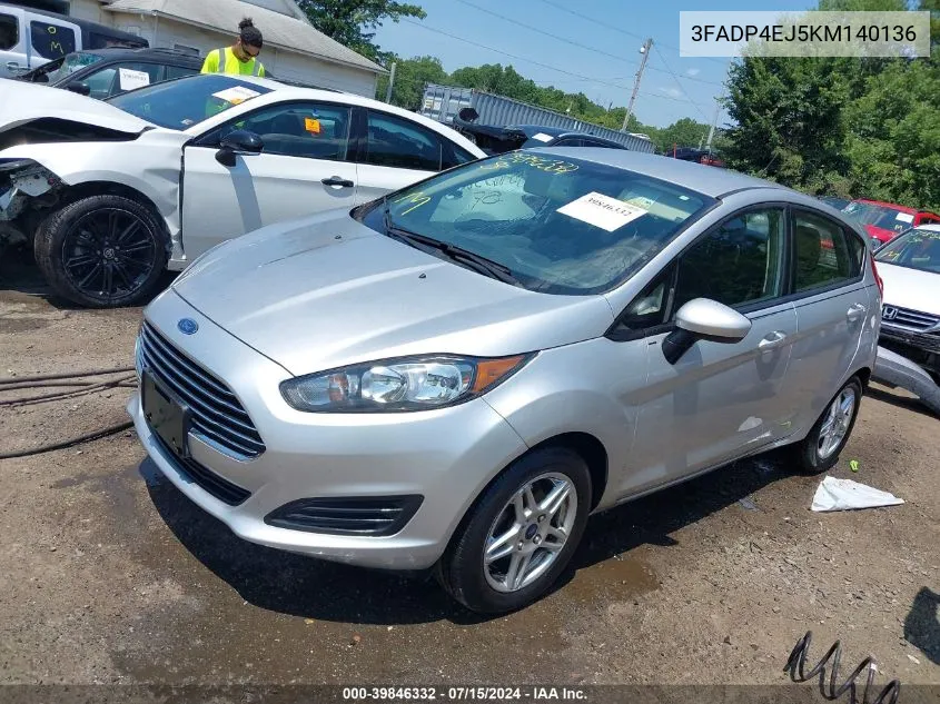 2019 Ford Fiesta Se VIN: 3FADP4EJ5KM140136 Lot: 39846332