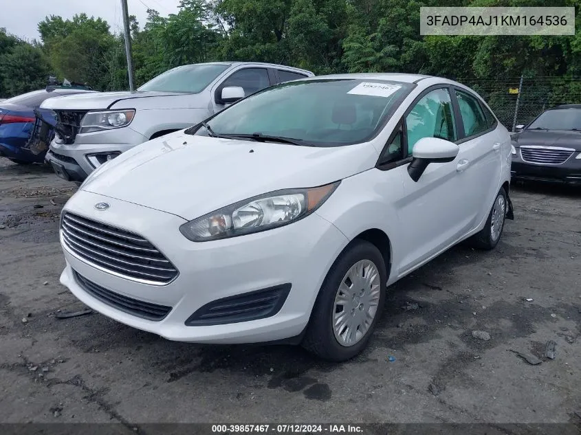 2019 Ford Fiesta S VIN: 3FADP4AJ1KM164536 Lot: 39857467