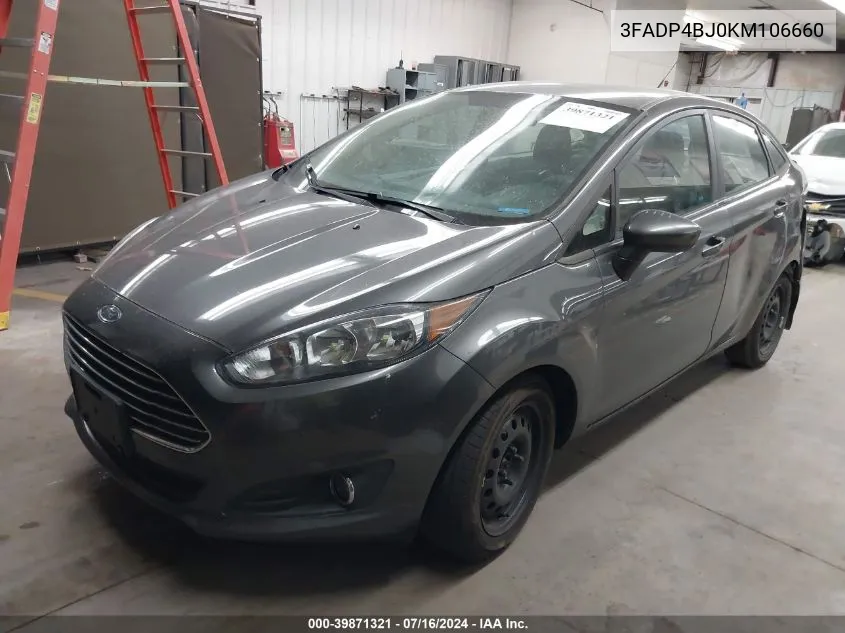 2019 Ford Fiesta Se VIN: 3FADP4BJ0KM106660 Lot: 39871321