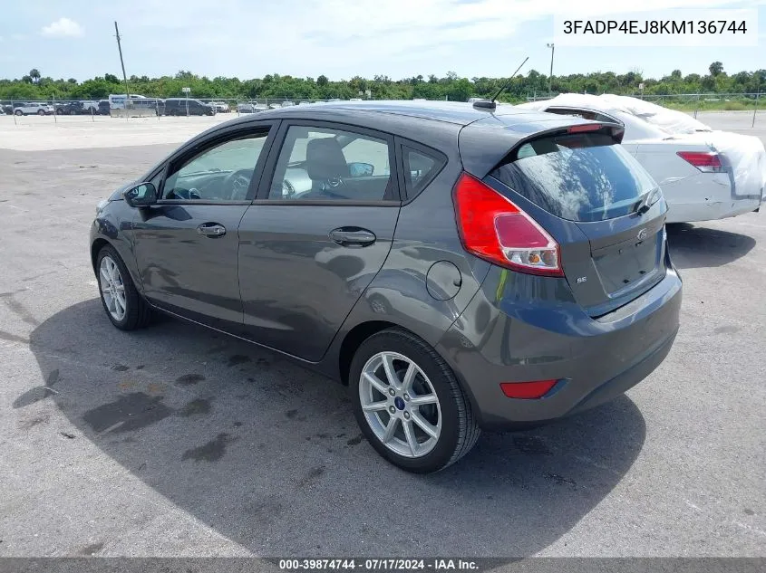 3FADP4EJ8KM136744 2019 Ford Fiesta Se