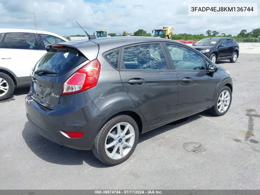 3FADP4EJ8KM136744 2019 Ford Fiesta Se