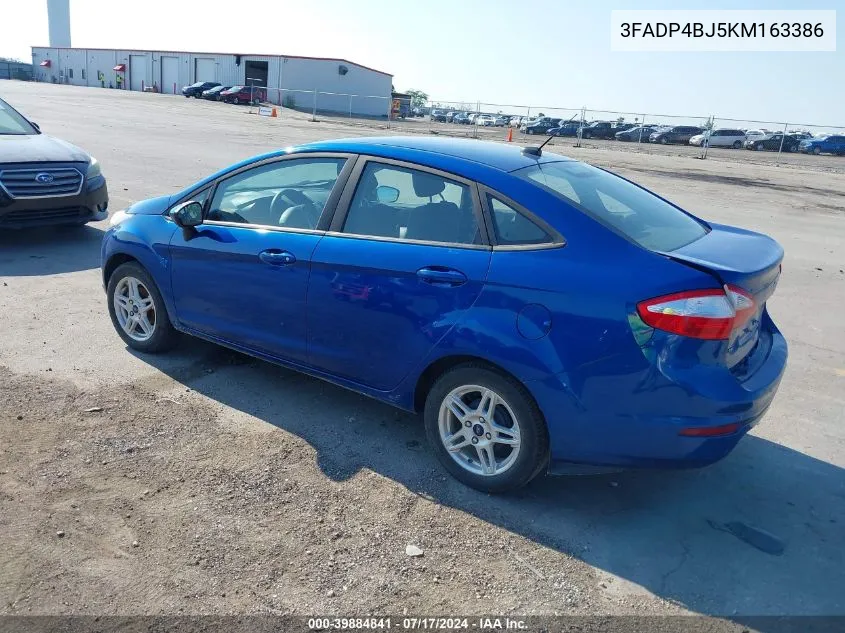 2019 Ford Fiesta Se VIN: 3FADP4BJ5KM163386 Lot: 39884841