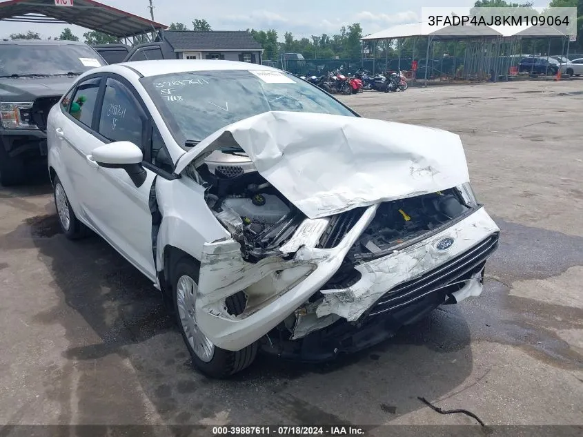 2019 Ford Fiesta S VIN: 3FADP4AJ8KM109064 Lot: 39887611