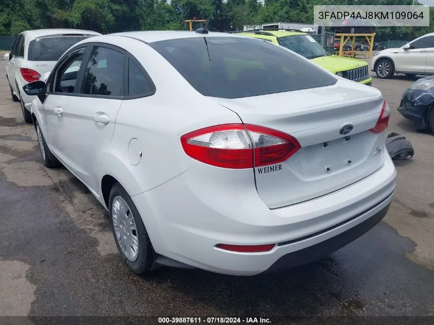 2019 Ford Fiesta S VIN: 3FADP4AJ8KM109064 Lot: 39887611