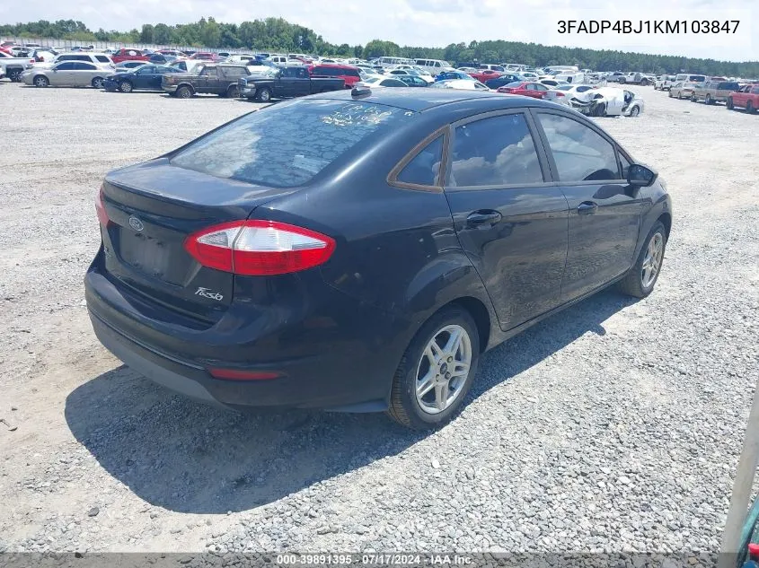 2019 Ford Fiesta Se VIN: 3FADP4BJ1KM103847 Lot: 39891395