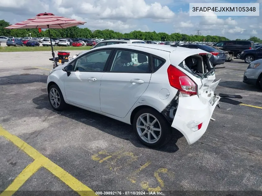 2019 Ford Fiesta Se VIN: 3FADP4EJXKM105348 Lot: 39892176