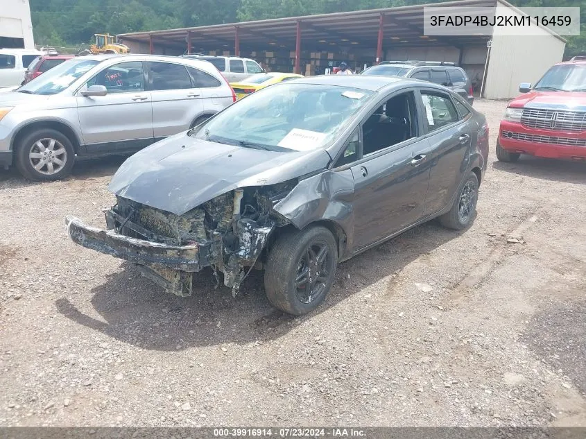 3FADP4BJ2KM116459 2019 Ford Fiesta Se