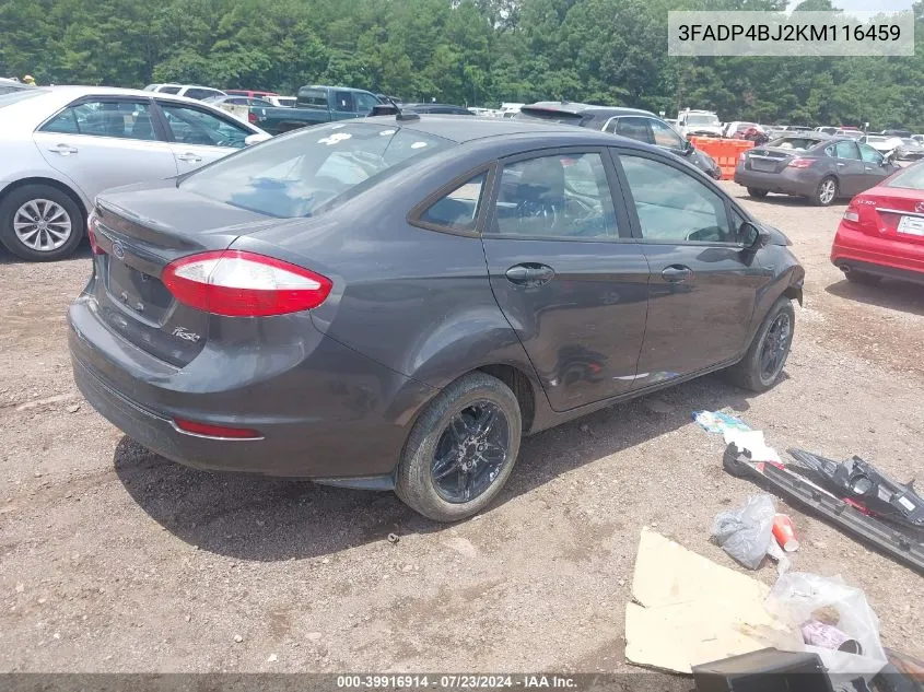 3FADP4BJ2KM116459 2019 Ford Fiesta Se