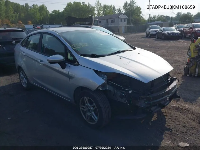 2019 Ford Fiesta Se VIN: 3FADP4BJ3KM108659 Lot: 39980257