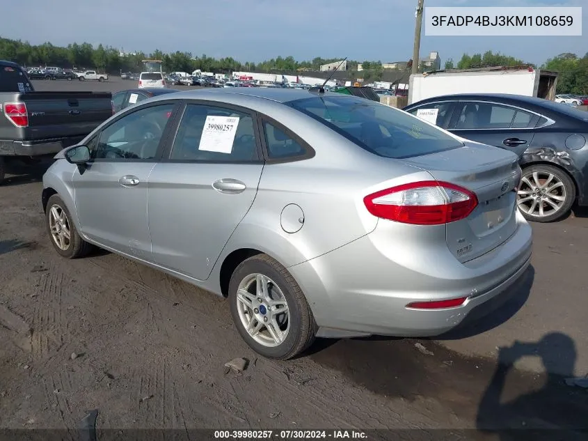 2019 Ford Fiesta Se VIN: 3FADP4BJ3KM108659 Lot: 39980257