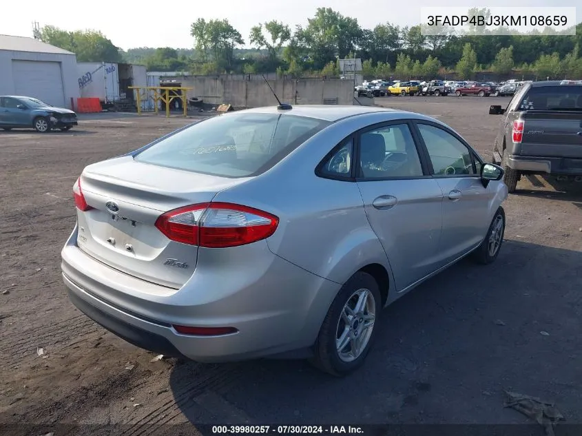 2019 Ford Fiesta Se VIN: 3FADP4BJ3KM108659 Lot: 39980257