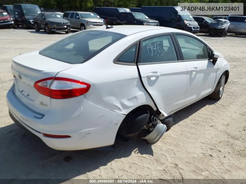 3FADP4BJ6KM123401 2019 Ford Fiesta Se