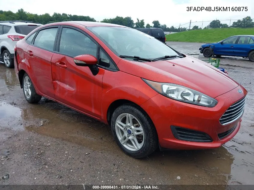 2019 Ford Fiesta Se VIN: 3FADP4BJ5KM160875 Lot: 39998431