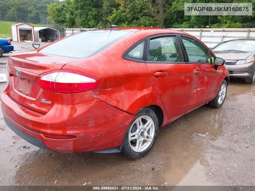 2019 Ford Fiesta Se VIN: 3FADP4BJ5KM160875 Lot: 39998431