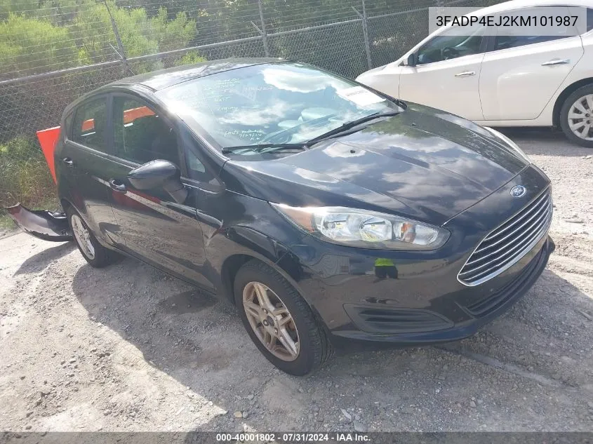 2019 Ford Fiesta Se VIN: 3FADP4EJ2KM101987 Lot: 40001802