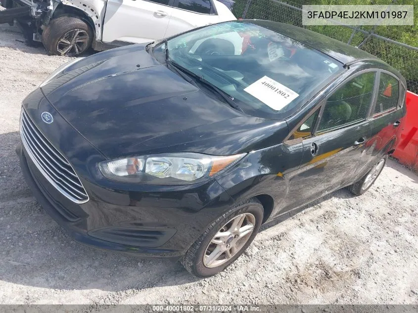 2019 Ford Fiesta Se VIN: 3FADP4EJ2KM101987 Lot: 40001802