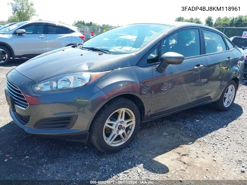 3FADP4BJ8KM118961 2019 Ford Fiesta Se