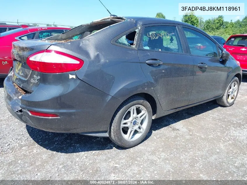 3FADP4BJ8KM118961 2019 Ford Fiesta Se