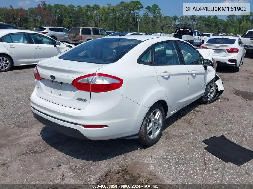 2019 Ford Fiesta Se VIN: 3FADP4BJ0KM161903 Lot: 40030858