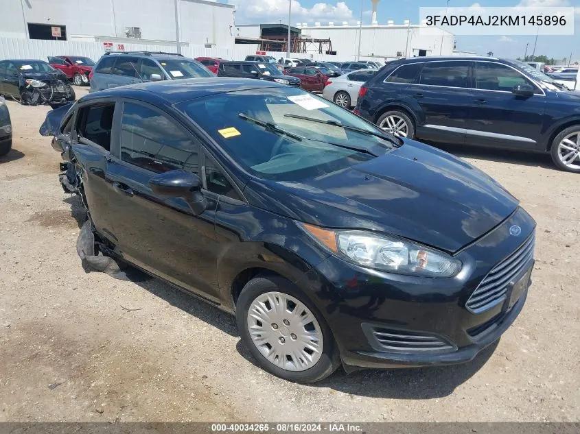 2019 Ford Fiesta S VIN: 3FADP4AJ2KM145896 Lot: 40034265