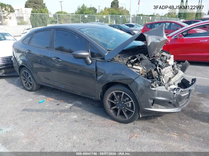 2019 Ford Fiesta Se VIN: 3FADP4BJ5KM122997 Lot: 40041746