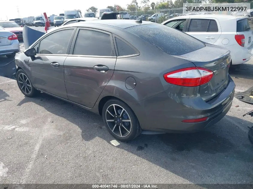 2019 Ford Fiesta Se VIN: 3FADP4BJ5KM122997 Lot: 40041746