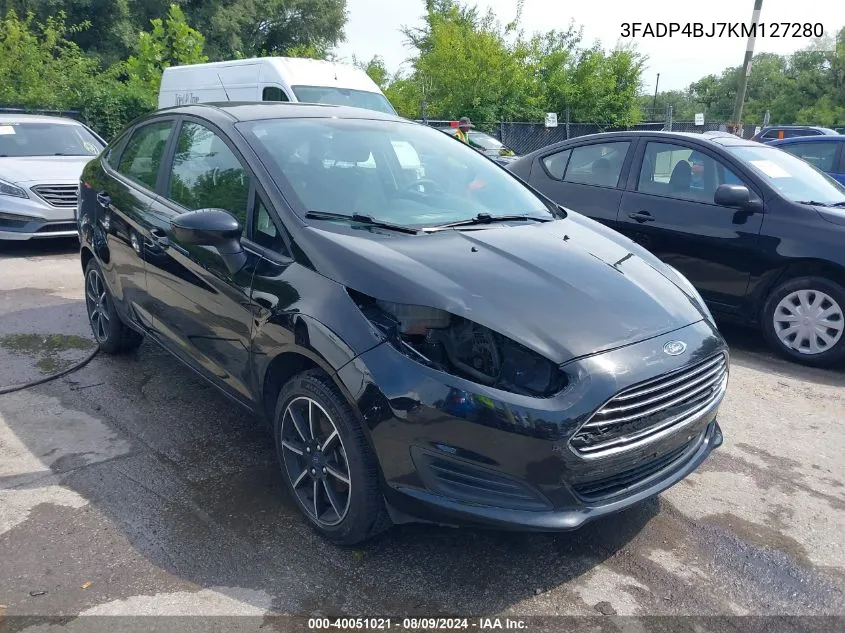 2019 Ford Fiesta Se VIN: 3FADP4BJ7KM127280 Lot: 40051021