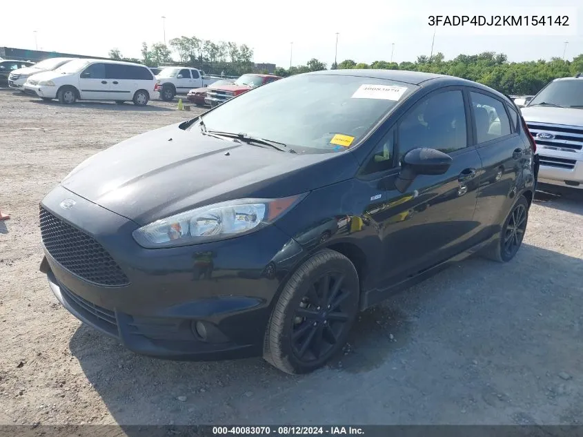 2019 Ford Fiesta St VIN: 3FADP4DJ2KM154142 Lot: 40083070