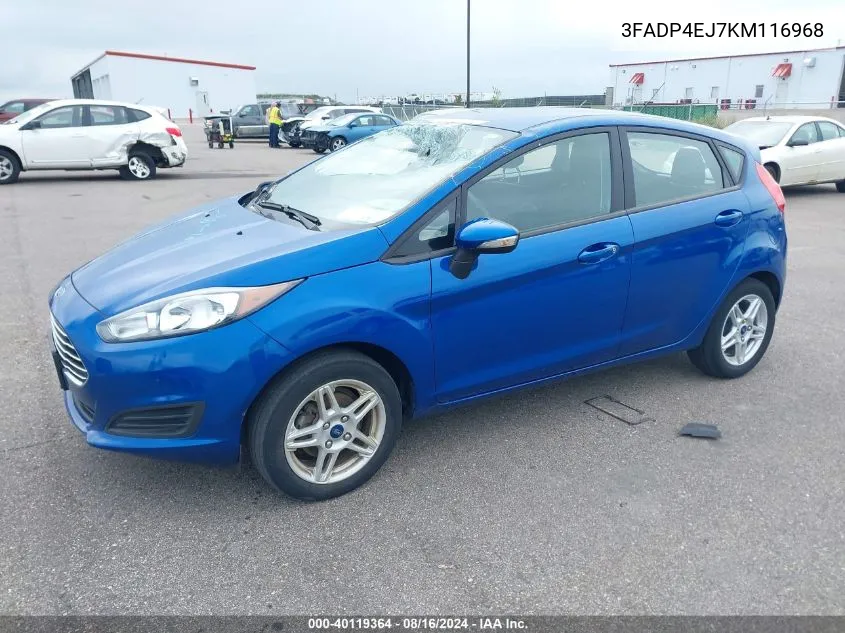 2019 Ford Fiesta Se VIN: 3FADP4EJ7KM116968 Lot: 40119364