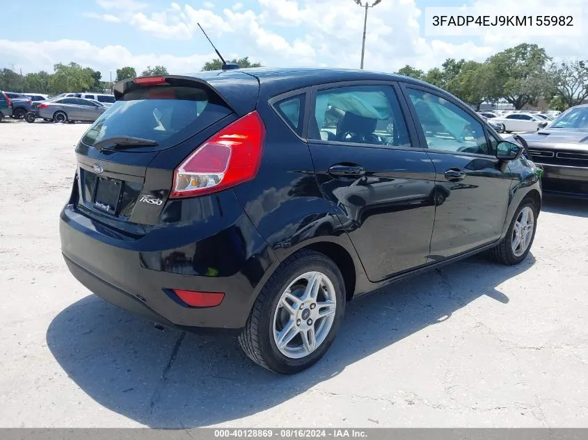 2019 Ford Fiesta Se VIN: 3FADP4EJ9KM155982 Lot: 40128869