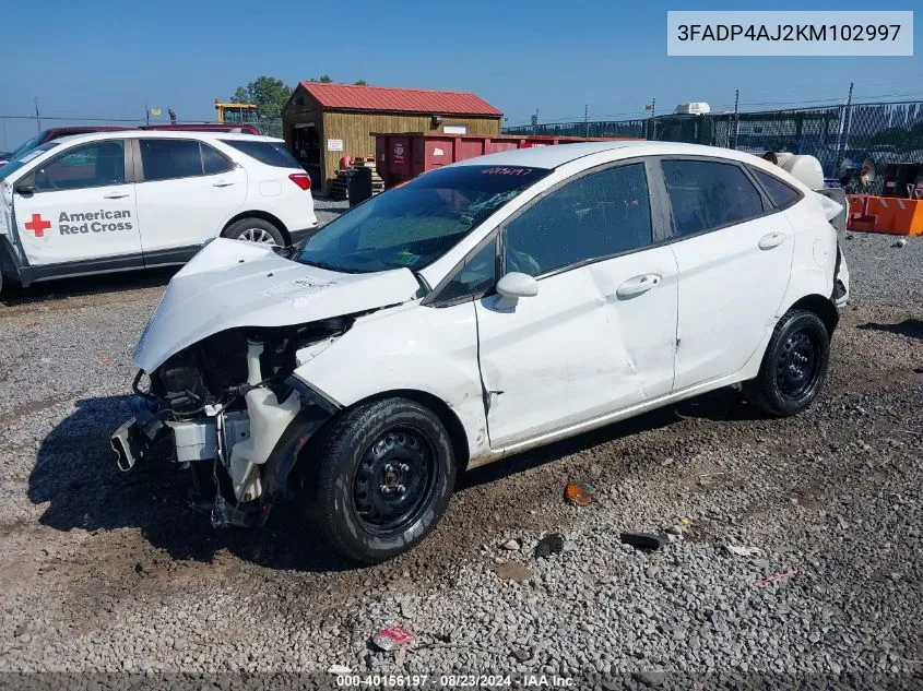 2019 Ford Fiesta S VIN: 3FADP4AJ2KM102997 Lot: 40156197