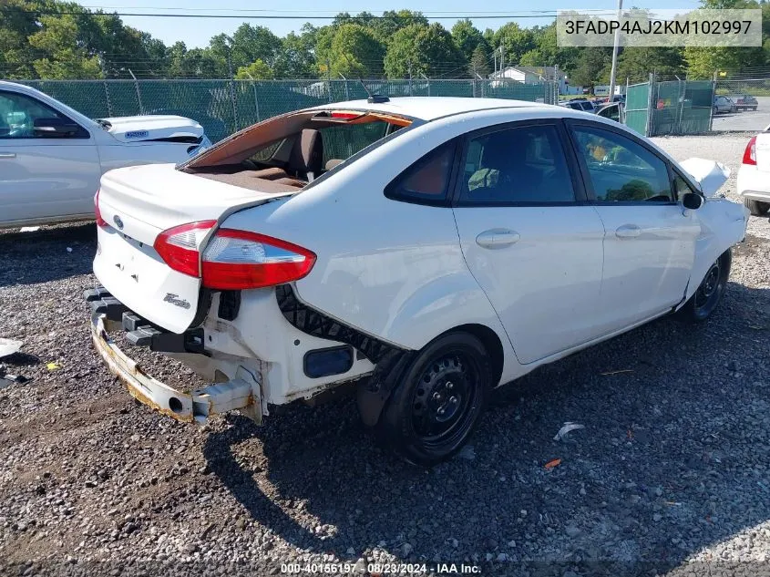 2019 Ford Fiesta S VIN: 3FADP4AJ2KM102997 Lot: 40156197