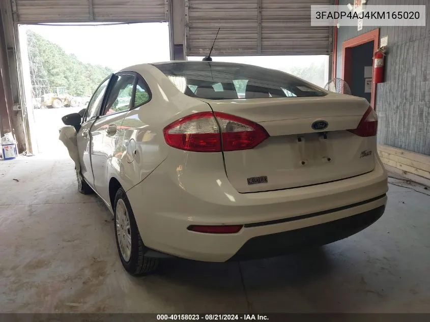 3FADP4AJ4KM165020 2019 Ford Fiesta S