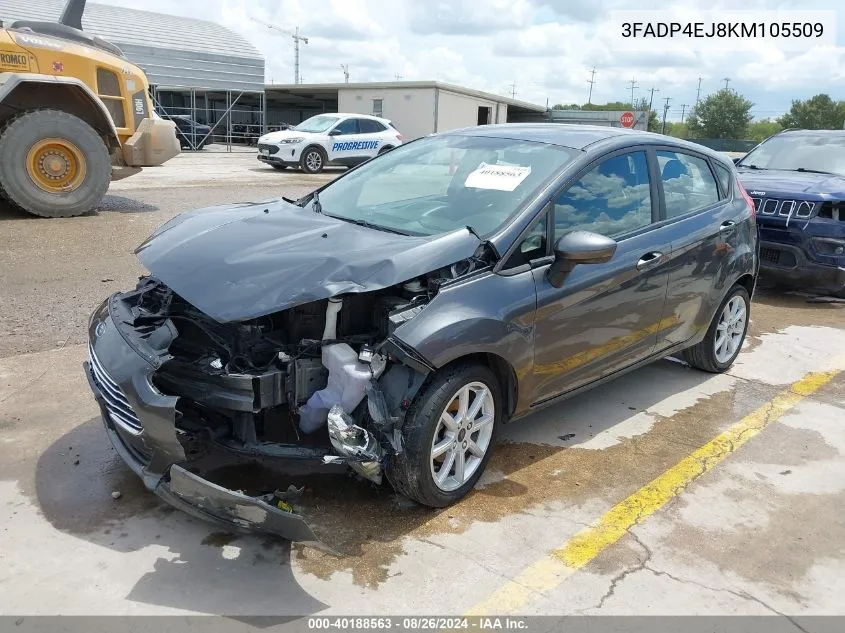 2019 Ford Fiesta Se VIN: 3FADP4EJ8KM105509 Lot: 40188563