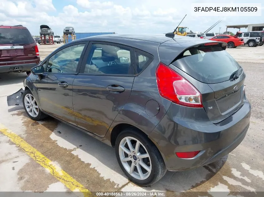 2019 Ford Fiesta Se VIN: 3FADP4EJ8KM105509 Lot: 40188563