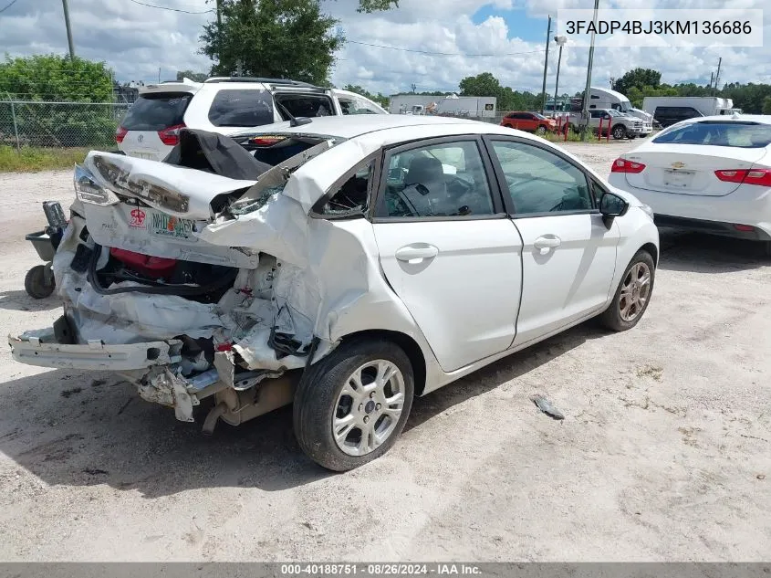 3FADP4BJ3KM136686 2019 Ford Fiesta Se