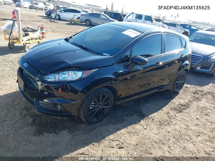 2019 Ford Fiesta St Line VIN: 3FADP4DJ4KM135625 Lot: 40195420