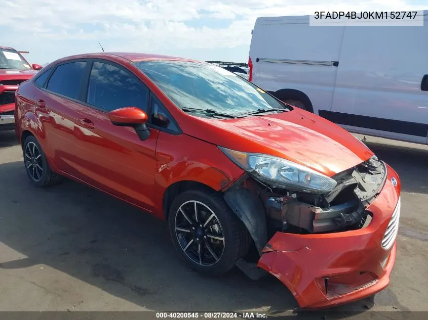 3FADP4BJ0KM152747 2019 Ford Fiesta Se