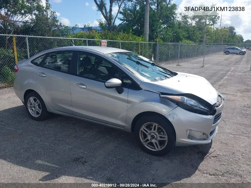 2019 Ford Fiesta Se VIN: 3FADP4BJ1KM123838 Lot: 40219912