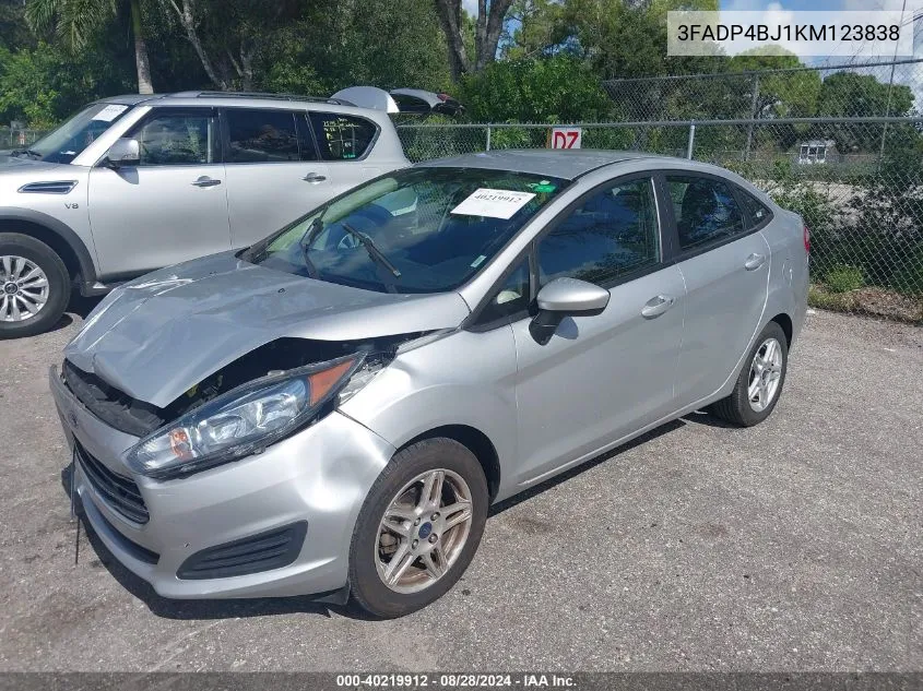 2019 Ford Fiesta Se VIN: 3FADP4BJ1KM123838 Lot: 40219912