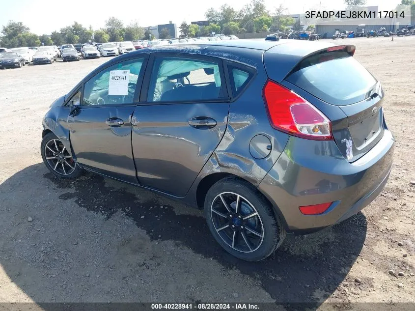 2019 Ford Fiesta Se VIN: 3FADP4EJ8KM117014 Lot: 40228941